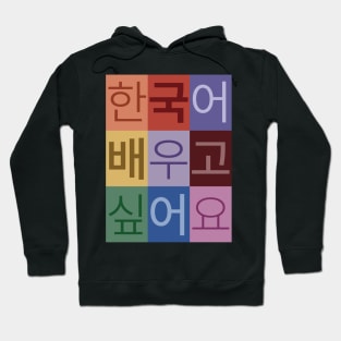 I Want to Learn Korean Hoodie